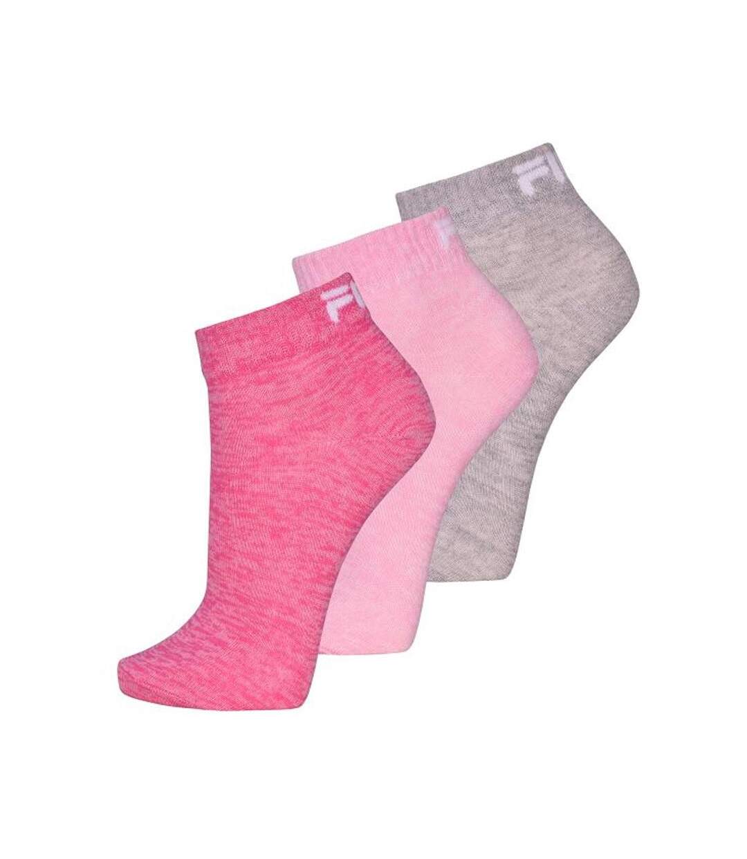 X3 Paires de Chaussettes Rose/Grise Femme Fila - 35/38-1