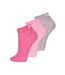 X3 Paires de Chaussettes Rose/Grise Femme Fila - 35/38