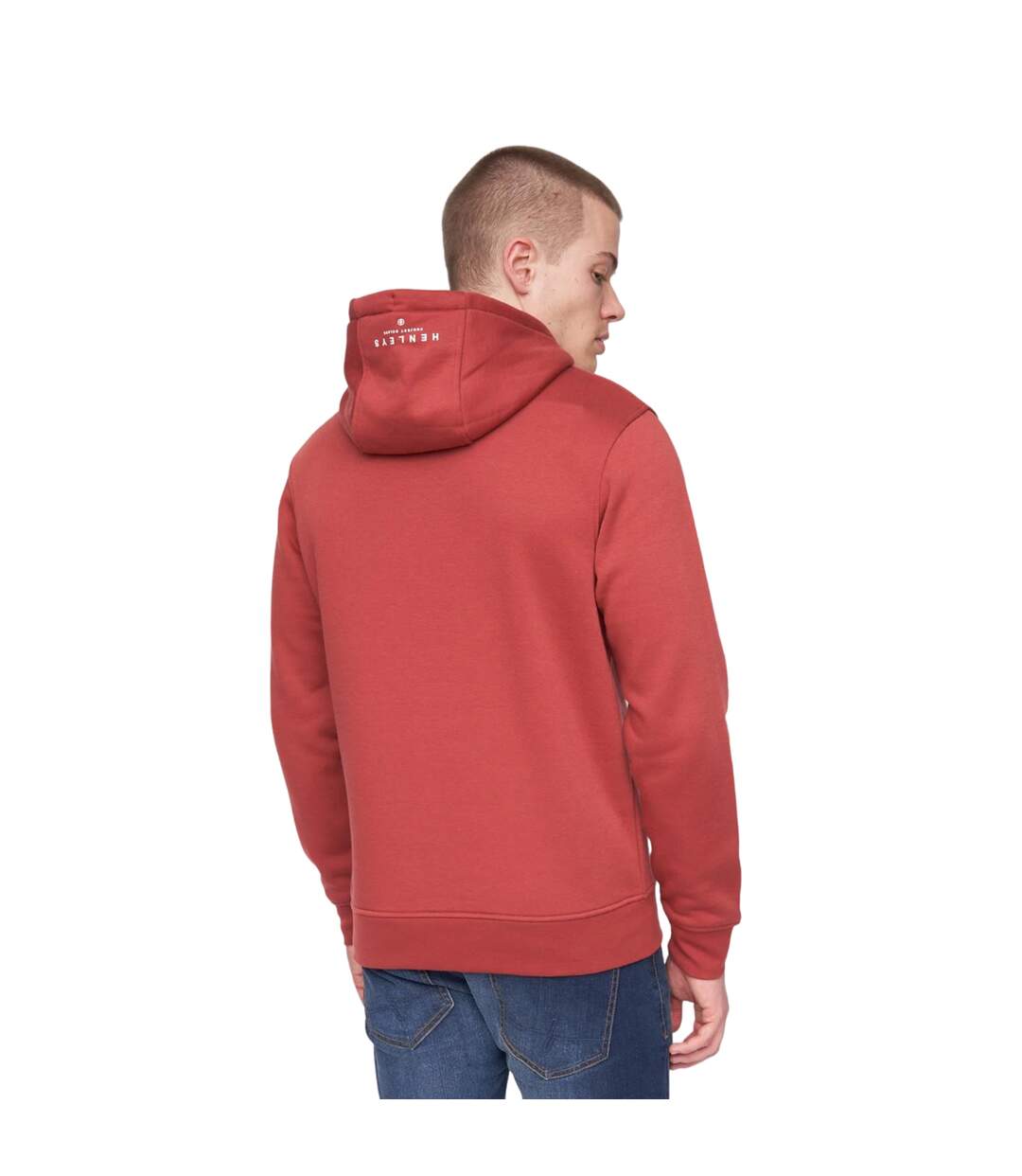 Sweat à capuche classhen homme rouge foncé Henleys-2