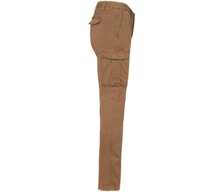 Pantalon cargo délavé écoresponsable - Homme - PAT740 - beige camel