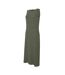 Robe Mi-longue Sans Manches Motif/style Rayures Contrastées Amorie Femme Kaki Foncé Beige Clair À Rayures Regatta-4