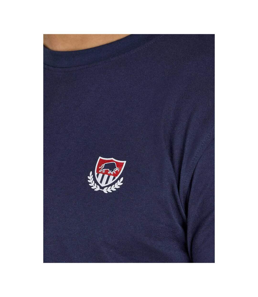 Mens Crest T-shirt Navy Raging Bull-4