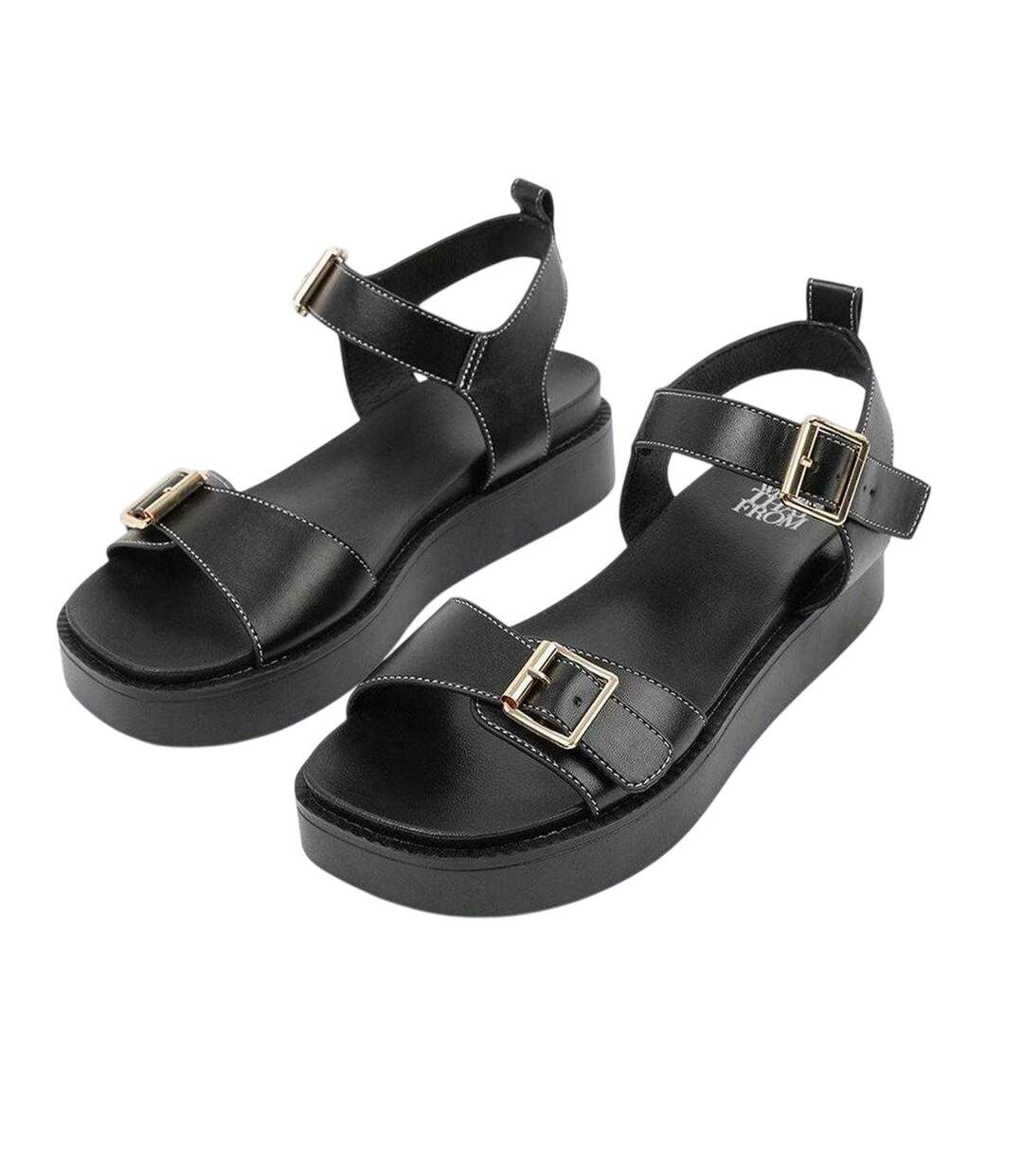 Sandales Décontracté Femme Noir Where´s That From-4