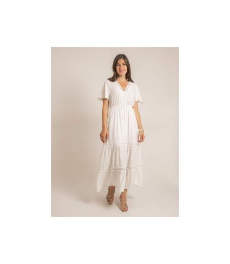 Robe longue avec broderies IREANE - Dona X Lisa