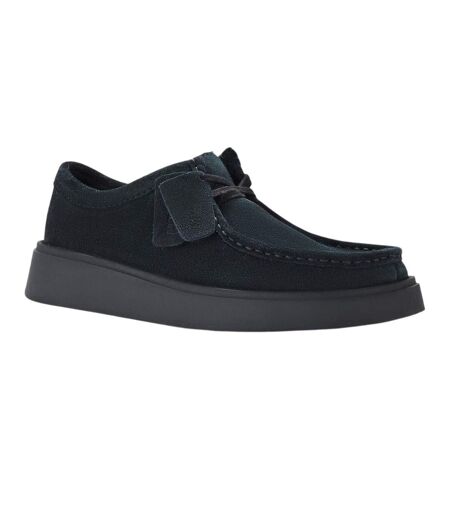Mens Suede Platform Shoes Black Clarks