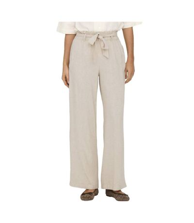 Pantalon en lin beige femme jdy say - 34