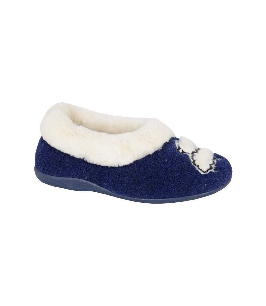 Chaussons nikki femme bleu marine / blanc Sleepers-1