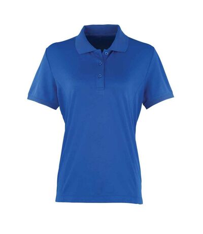 Polo coolchecker femme bleu roi Premier