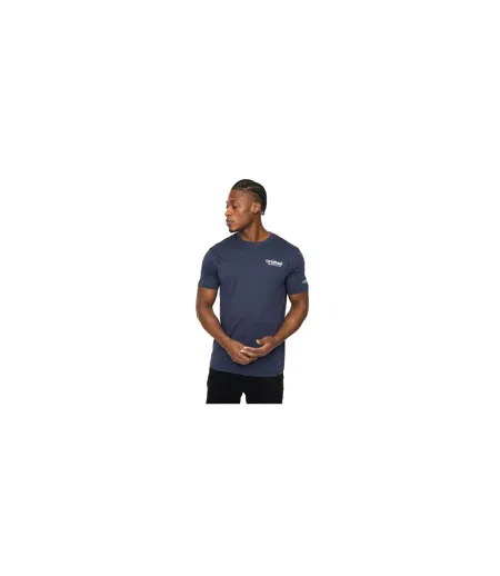 Mens Simtanks T-shirt Navy Crosshatch
