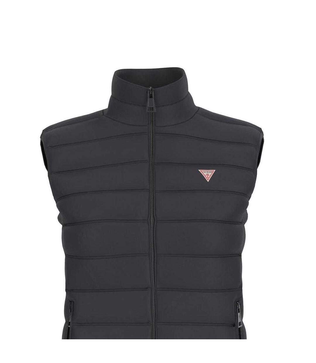 Womens/ladies Quilted Gilet Jet Black Guess-3