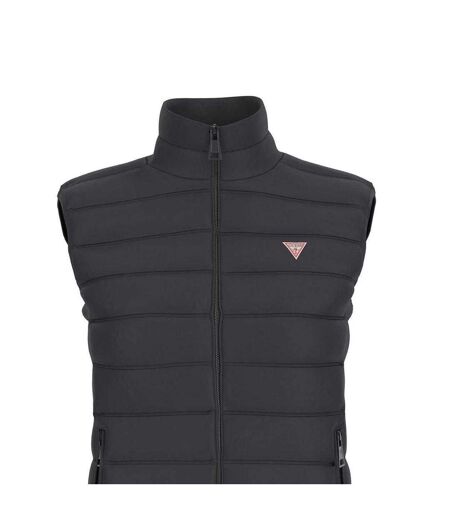 Womens/ladies Quilted Gilet Jet Black Guess