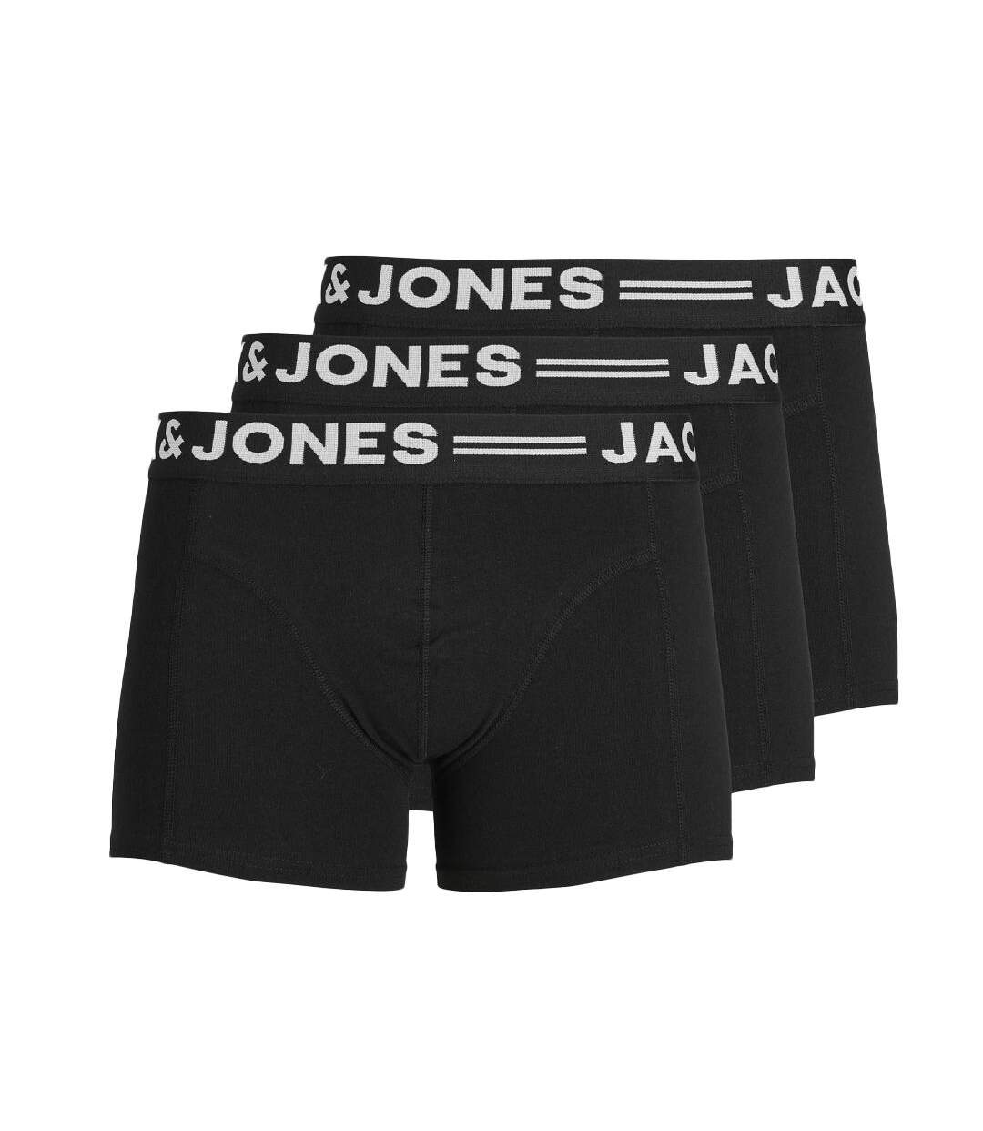 x3 Boxers Noirs Homme Jack & Jones Sense - S-1