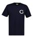 Mens Graphic Print T-shirt Evening Blue Gant-2