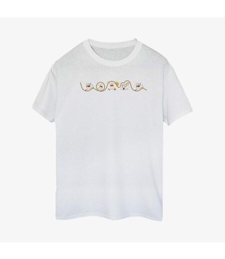 Disney T-shirt boyfriend en coton Winnie The Pooh Tigger Line Womens/Ladies (Blanc) - UTBI47470