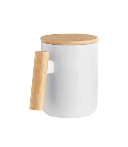 Mug avec couvercle majest taille unique blanc MidOcean