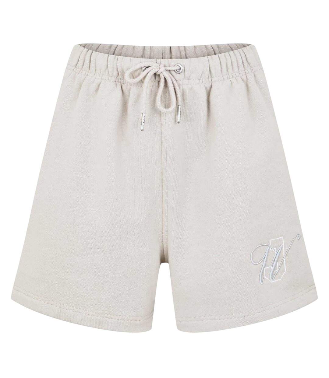 Womens/ladies Embroidered Logo Relaxed Fit Sweat Shorts Stone Jack Wills-2