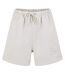 Womens/ladies Embroidered Logo Relaxed Fit Sweat Shorts Stone Jack Wills-2