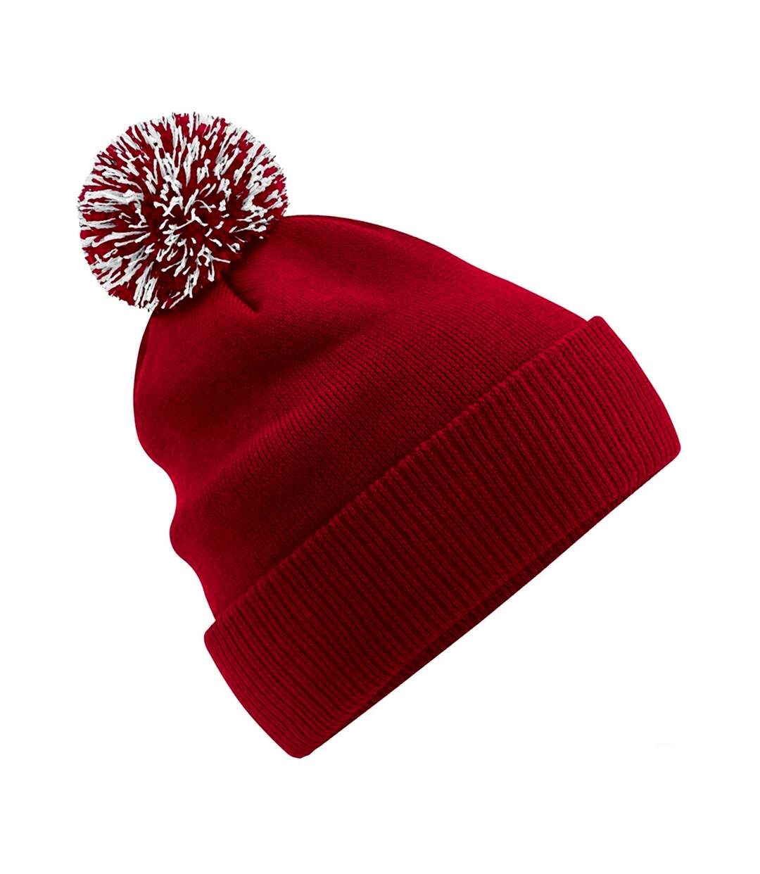 Bonnet snowstar rouge / blanc Beechfield