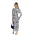 Robe Mi-longue Motif/style Imprimé Léopard Femme Crème AX Paris-3