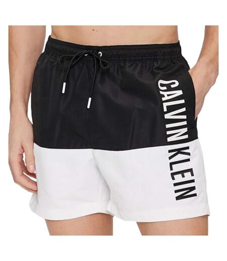 Short de bain Noir/Blanc Homme Calvin Klein Medium Drawstring - S