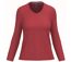 T-shirt manches longues col V - Femme - K382 - rouge-2