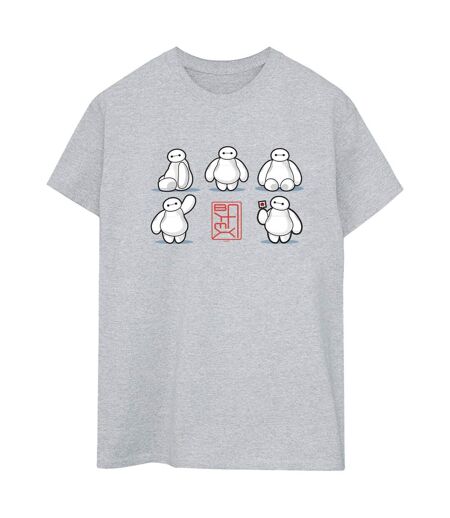 Disney - T-shirt BIG HERO BAYMAX MANY POSES - Femme (Gris chiné) - UTBI15585