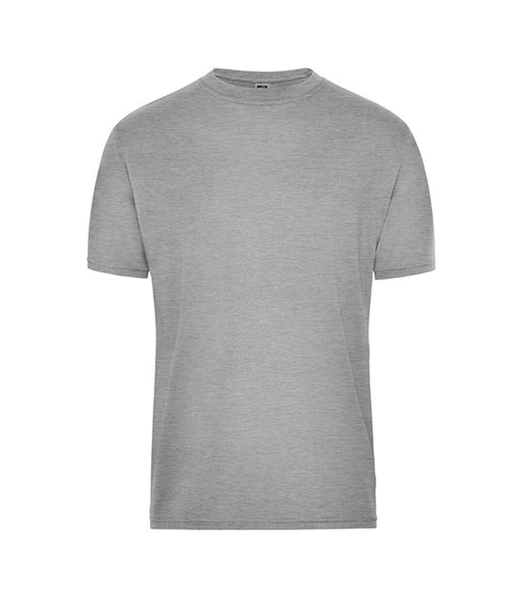 T-shirt Bio Workwear Homme Gris Chiné James And Nicholson-1
