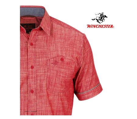 Chemisettes manches courtes Winchester Tubac1 coupe confort en coton Corail