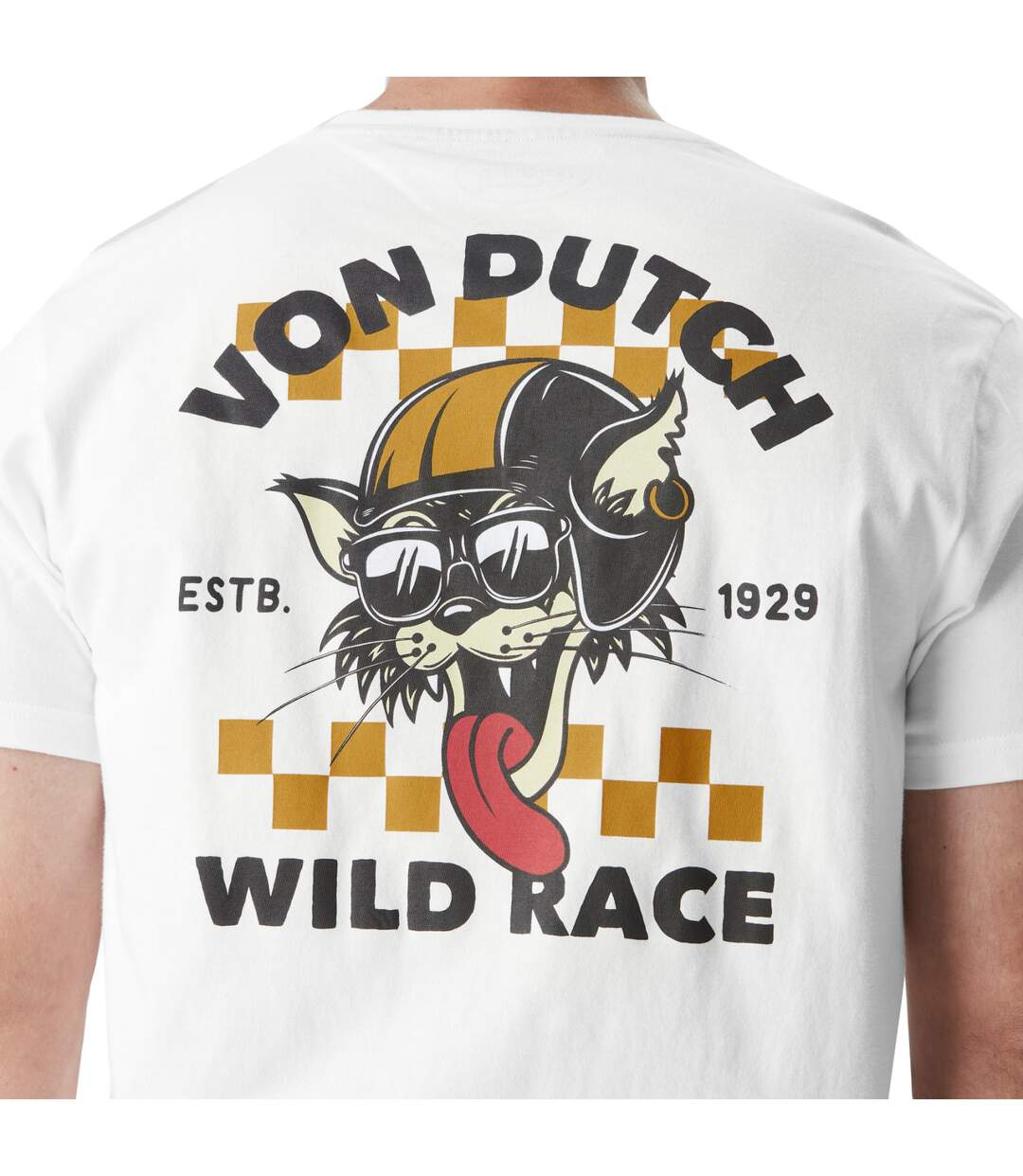 T-shirt homme col rond en jersey avec logo Cats Vondutch-4