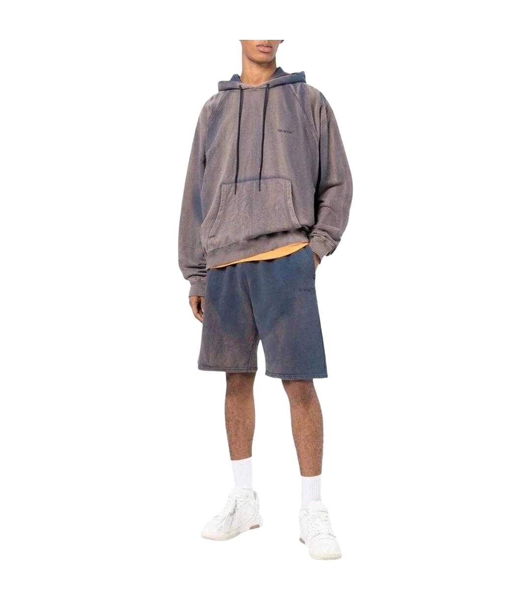 Short De Jogging Motif/style Rétro Diag Tab Skate Homme Bleu Marine Off-White-1