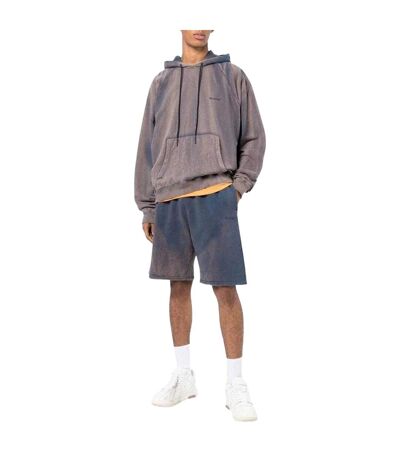 Short De Jogging Motif/style Rétro Diag Tab Skate Homme Bleu Marine Off-White