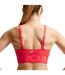 Womens/ladies Indy Plunge Sports Bra Crimson Red White Nike-3