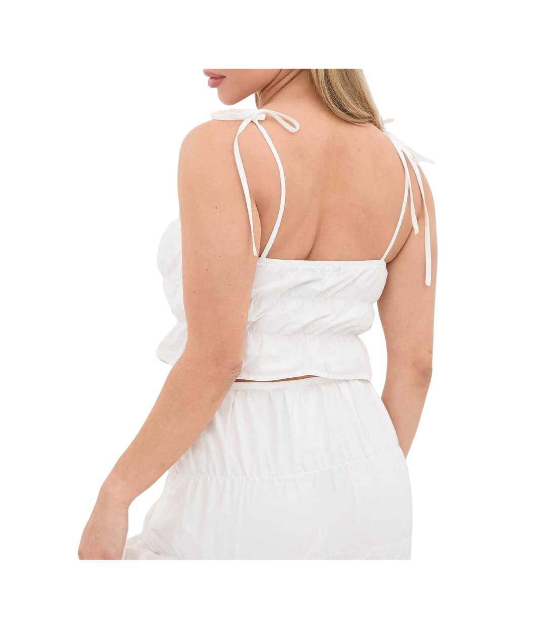 Haut Court Motif/style Ruché Femme Blanc I Saw It First-2