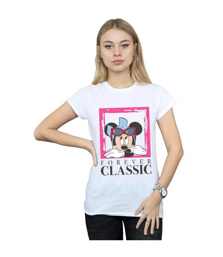 Disney Femme/Les femmes Minnie Mouse Forever Classic Cotton T-Shirt (Blanc) - UTBI32489