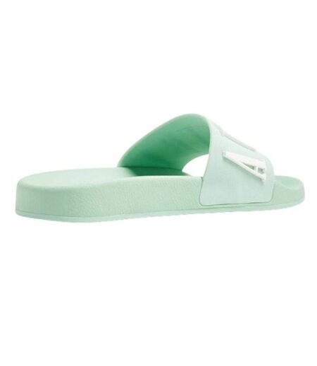 Claquettes Motif Logo Femme Vert Sauge Amiri