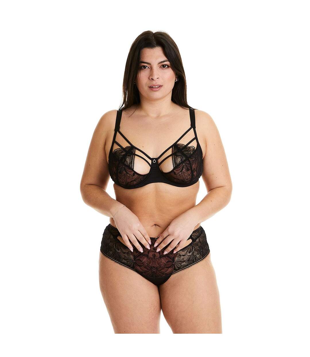 Soutien-gorge à armatures grand maintien noir Dédale