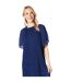 Womens/ladies graduated pleat short-sleeved midi dress navy Principles