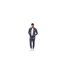 Mens Mock Neck Raglan Long-sleeved Athletic Track Top Navy SikSilk-1