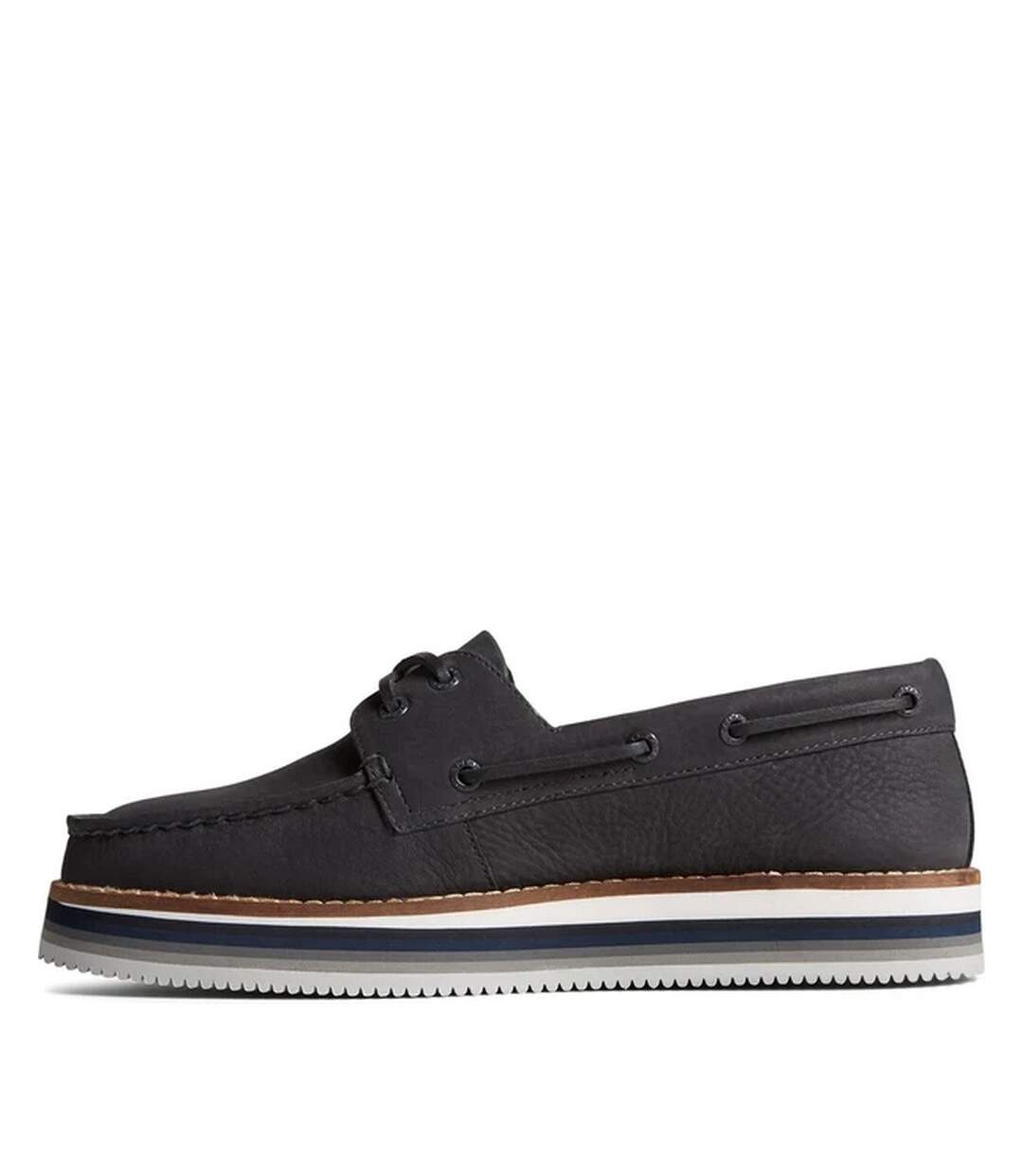 Chaussures Bateau Authentic Original Stacked Femme Noir Sperry-3