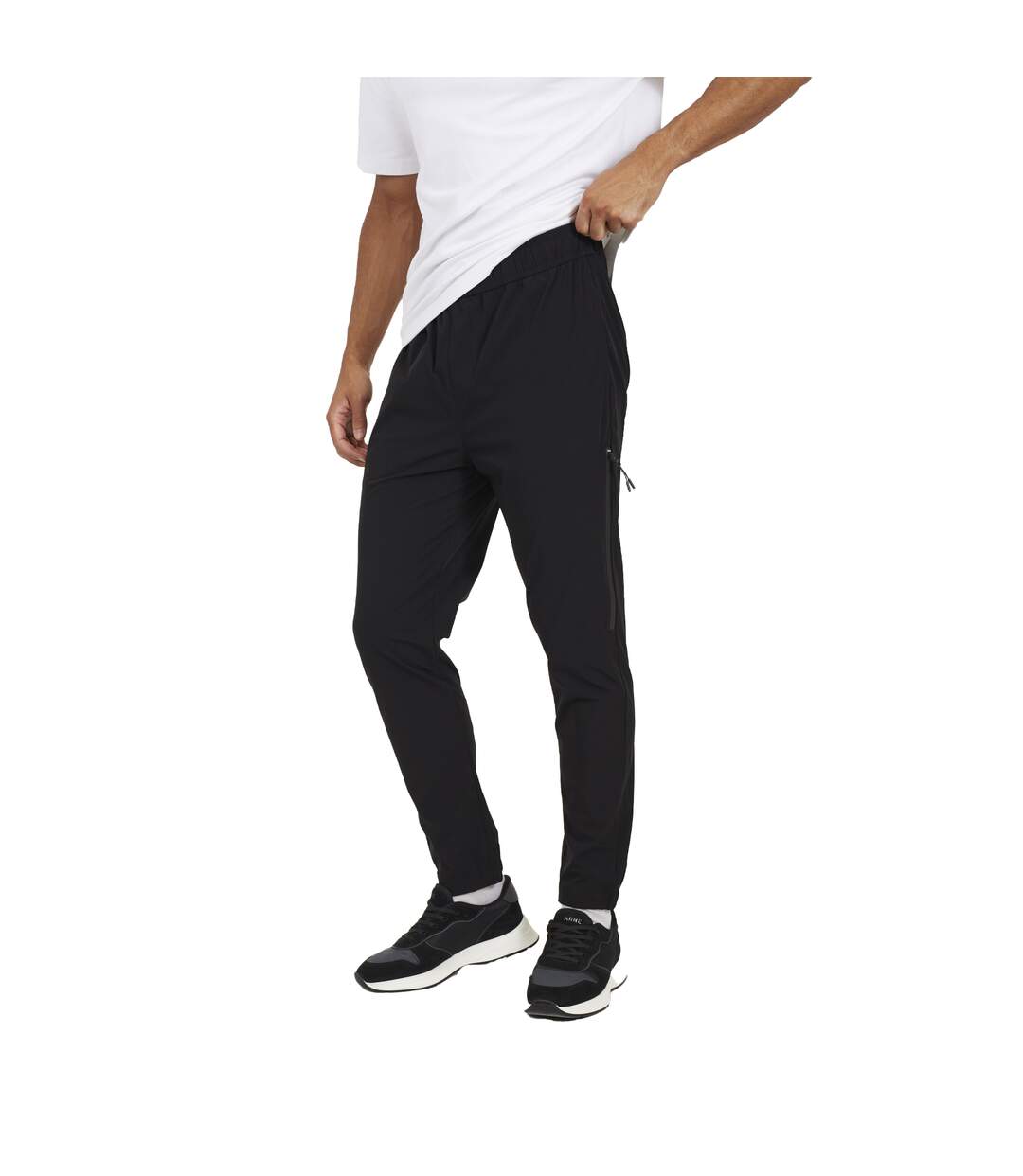 Mens Tech Zip Detail Trousers Black Brave Soul-2