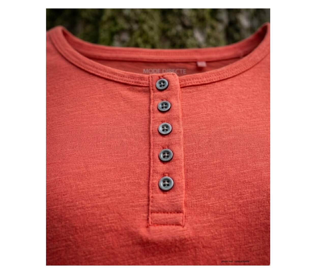 MAYFLOWER - TEEF2006C - Tee-shirt femme manches longues en coton flammé orange-4