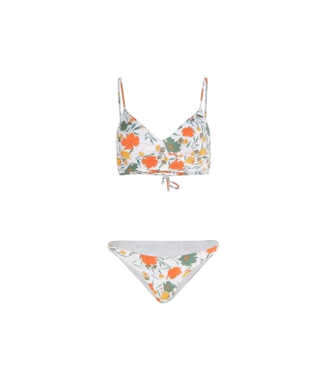 Ensemble Maillot De Bain 2 Pièces Motif/style Floral Wave Skye Femme Blanc Bleu O´Neill-2