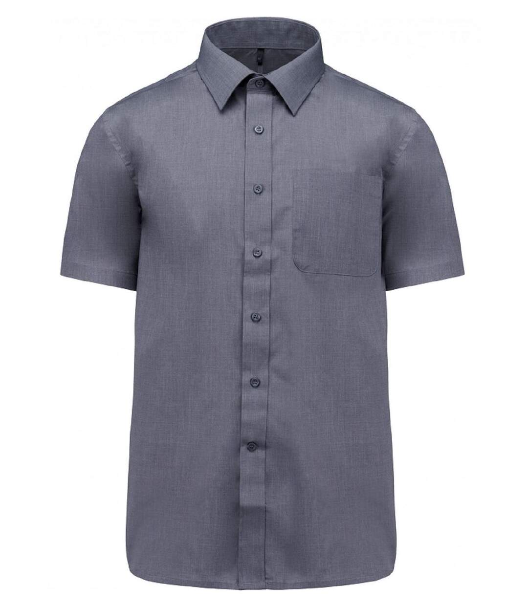 Chemise popeline manches courtes - K551- gris urban - homme