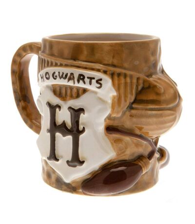 Harry Potter 3D Quidditch Mug (Brown/White) (One Size) - UTTA4971