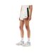 Womens/ladies Pique Contrast Panel Shorts Cream Lacoste-4