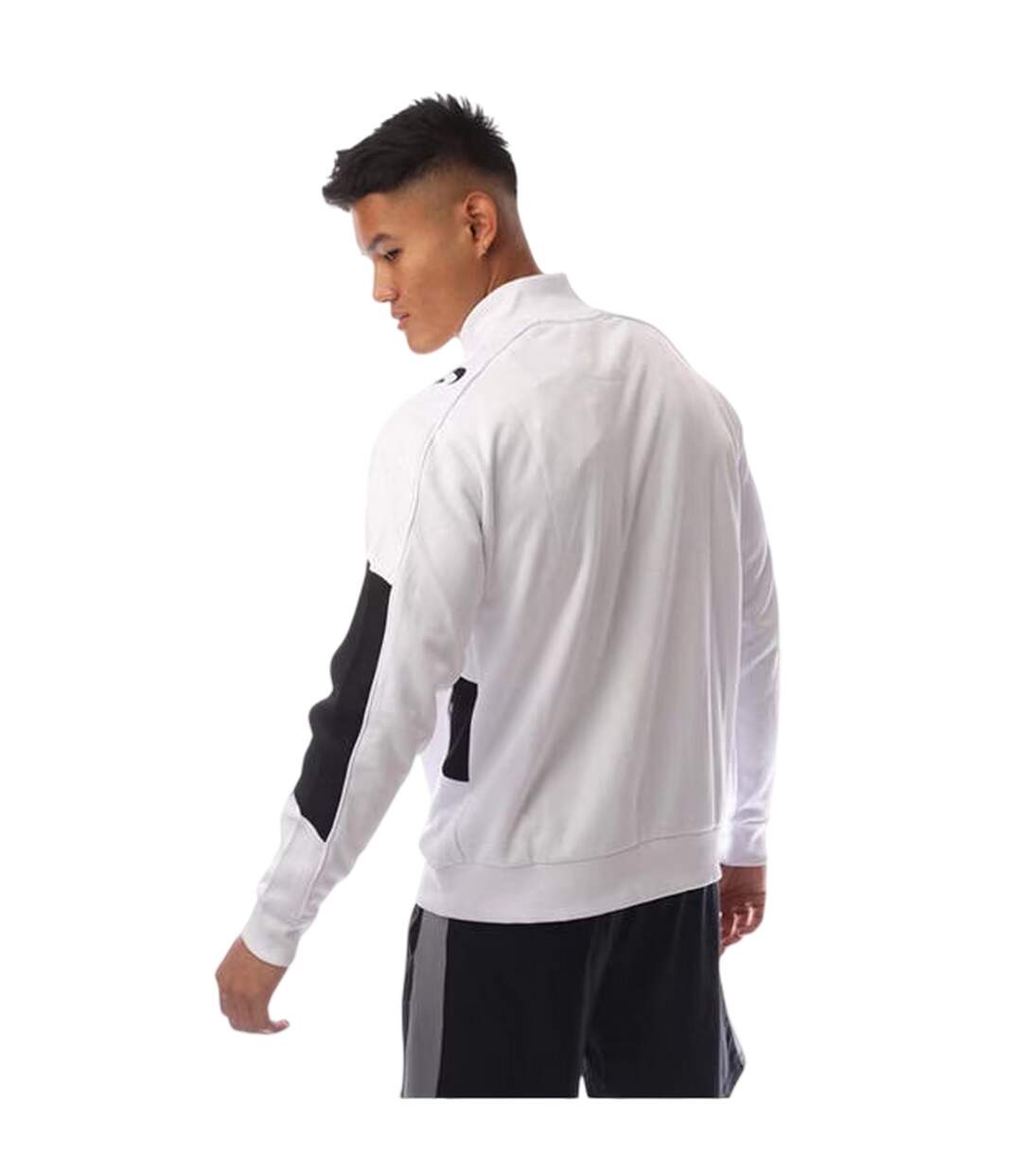 Mens Colour Block Track Jacket White Black Sondico-3