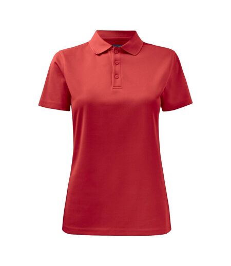 Womens/ladies Pique Polo Shirt Red Projob