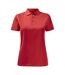Womens/ladies Pique Polo Shirt Red Projob-1