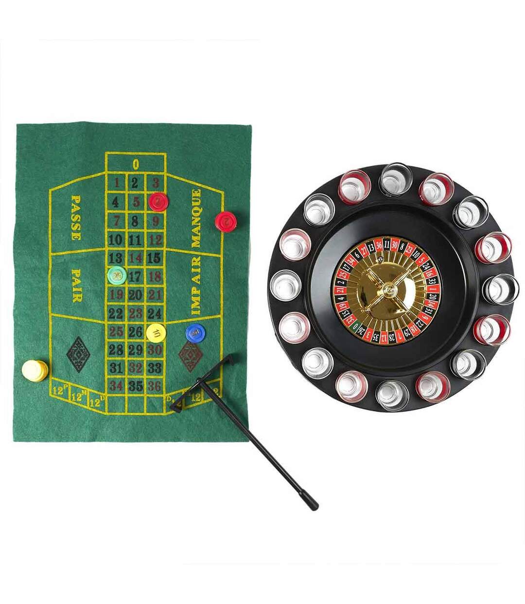 Jeu de Roulette Jeu à Boire 30cm Vert-1
