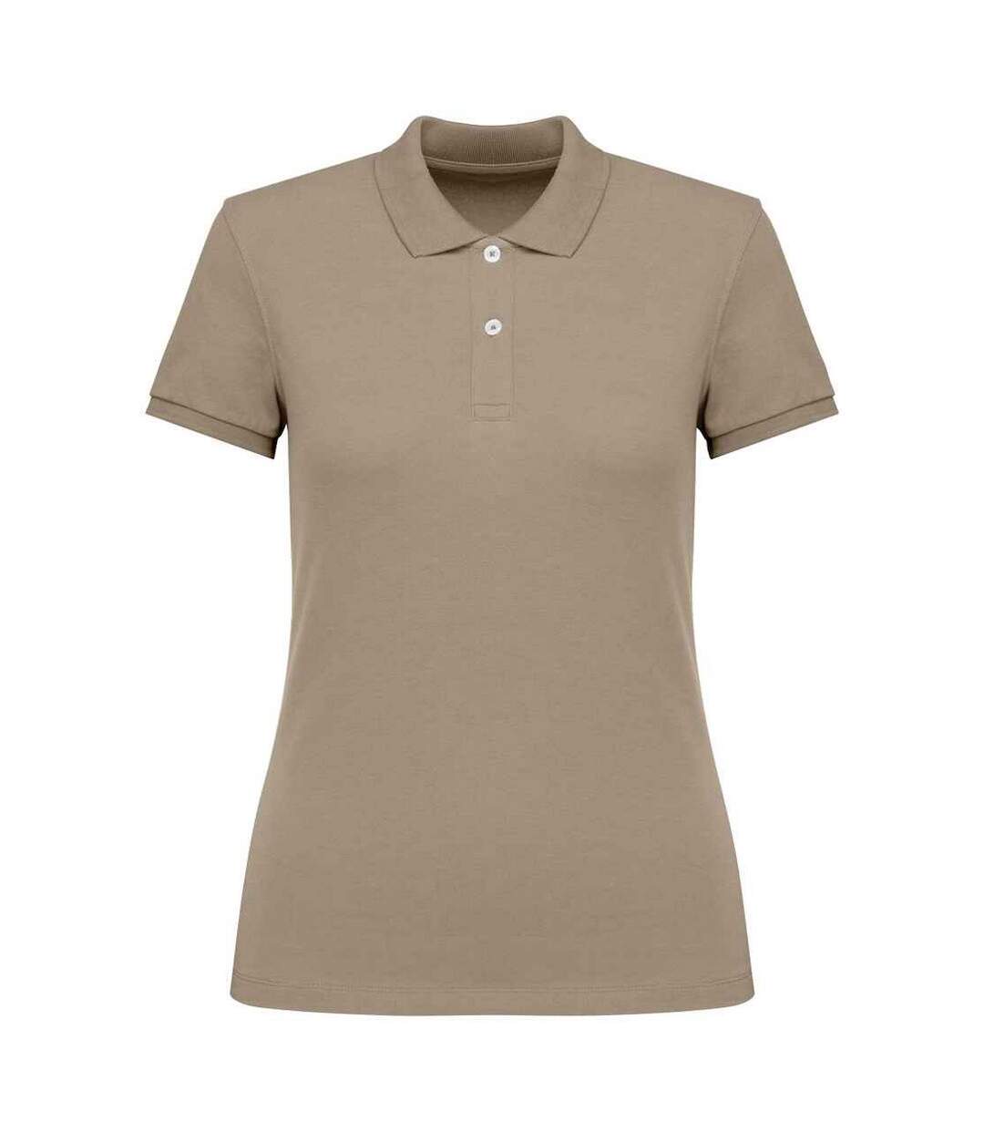 Womens/ladies pique polo shirt wet sand Native Spirit